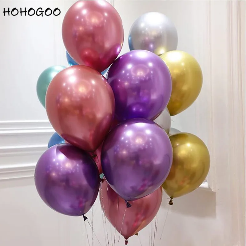 HOHOGOO 10 шт. 12 дюймов металлический жемчуг латексные шарики свадебные Baby Shower День