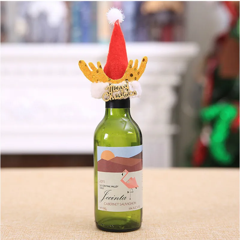 5 шт./компл. Рождество крышку бутылки вина держатель рождественское настольное