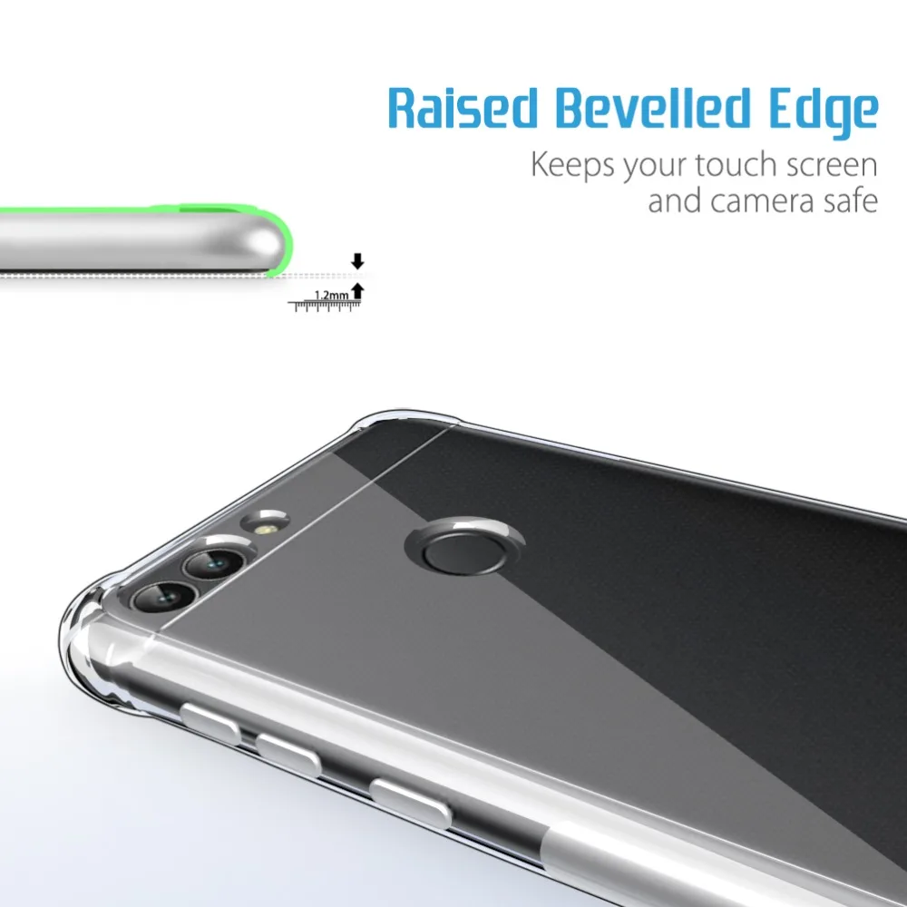 SLEO For Huawei P Smart Case Clear Transparent Soft Silicone TPU Enjoy 7S Coque Nova Lite 2 Cover |