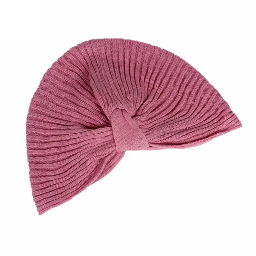 Pink Женские шапки с раком Skullies, женская зимняя вязаная шапка в стиле ретро, шапка с тюрбаном и полями, зимние шапки с ворсом для женщин, женская шапка - Цвет: Pink