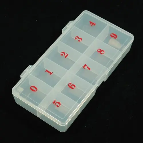 

Clear Empty Nail Art Tips Case Box Storage Container