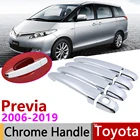Для Toyota Previa Tarago Estima Aeras XR50 2006  2019 хромированная крышка дверной ручки автомобильные аксессуары наклейки накладка набор 2009 2013 2018