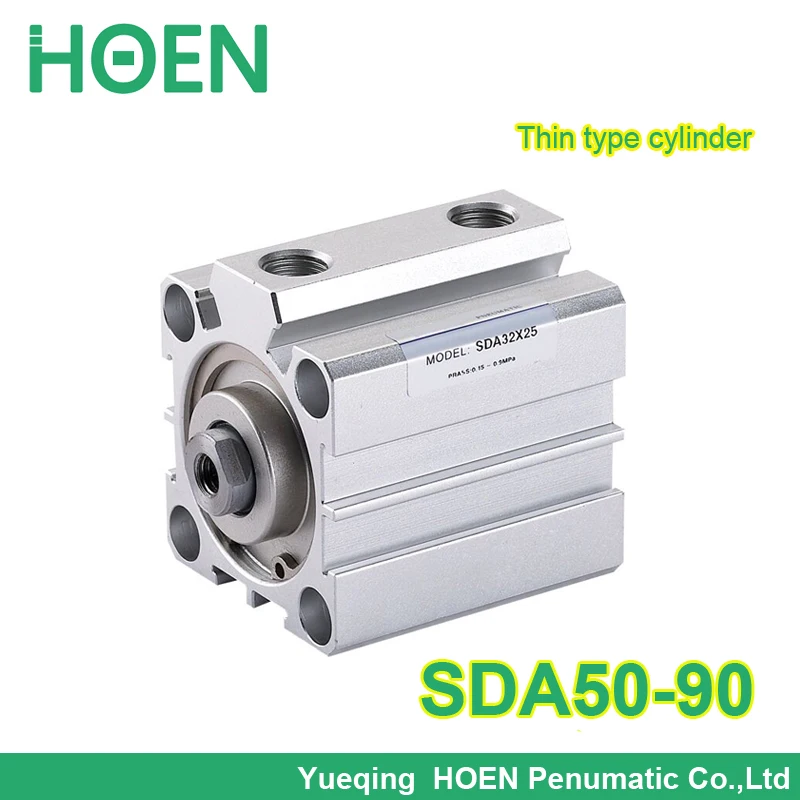 

SDA50-90 Airtac type SDA series 50mm Bore 90mm Stroke Pneumatic Air Compact Cylinder SDA50*90