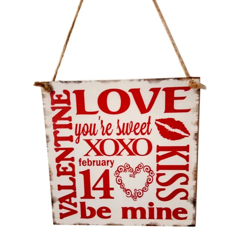 

Wooden Valentine's Day White Bottom LOVE Plaque Vintage Chic Style Wedding Gift