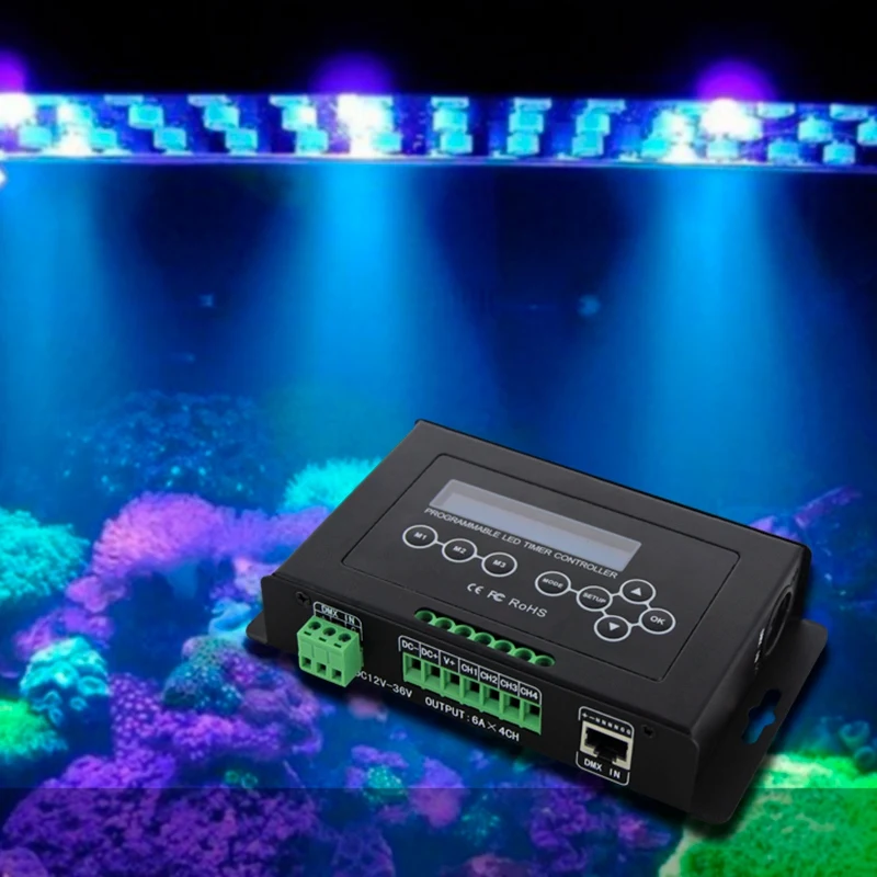 Bc-322-6A Dc12V-36V таймер Led диммер аквариумный контроллер Srip света Dmx 512 вход