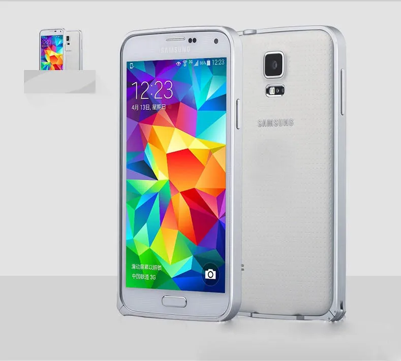 New For Samsung Galaxy S5 Bumper Case Ultra Thin Metal Fram i9600 Hard |