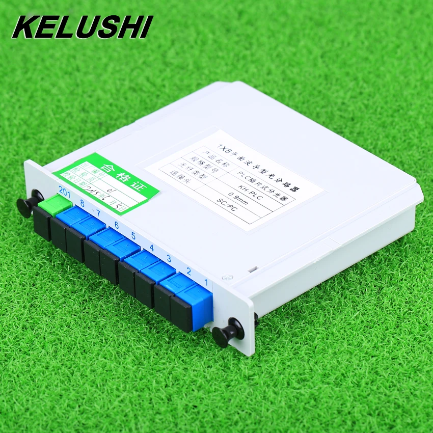 KELUSHI 1x8 коробка Кассетная карта вставки PLC сплиттер модуль 1:8 8 портов волоконно
