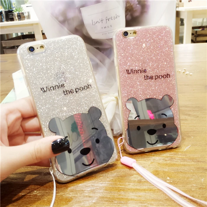 Корея телефон защитной оболочки медведь милый зеркало для iphone7 case 6s apple6plus &quotвсе