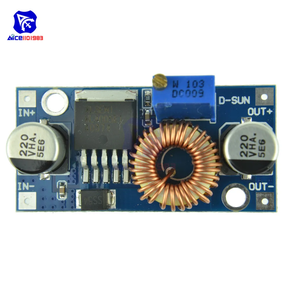 Diymore XL4015 Регулируемый DC Бак Шаг вниз Питание модуль 5A Макс 5V 30V DC/DC 0 8 V 24V 300
