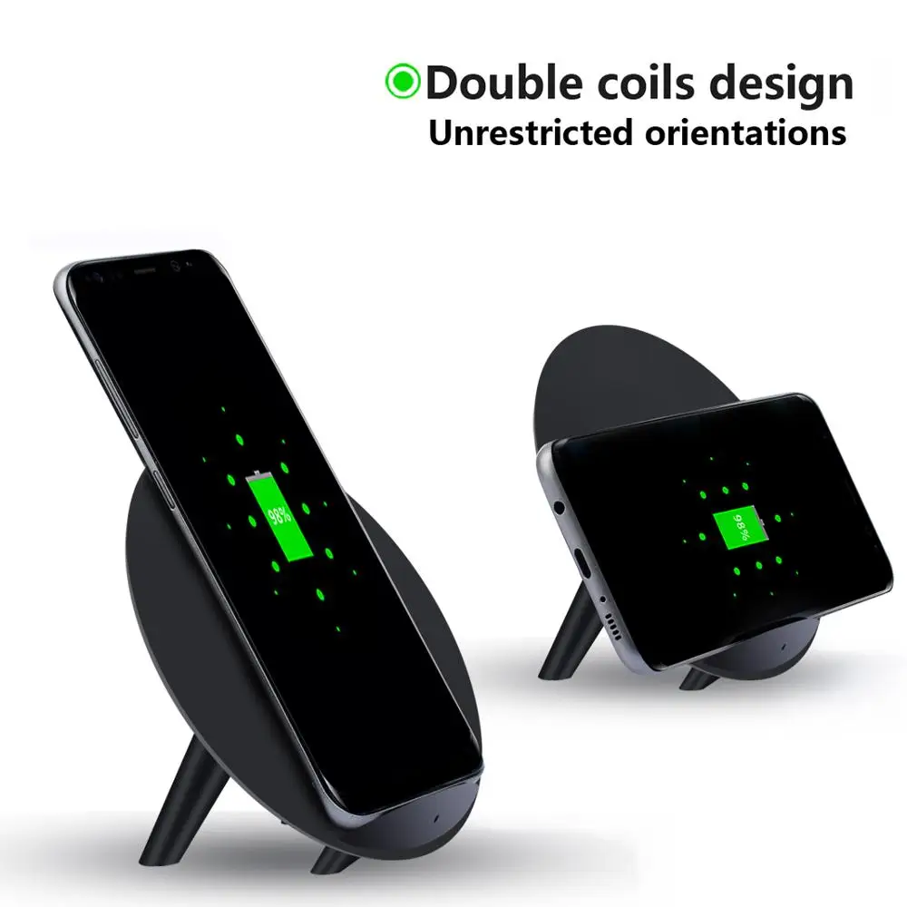 Carregador portatil для iPhone X 10W Qi Беспроводное зарядное устройство carregador celular samsung galaxy Not 8/S8