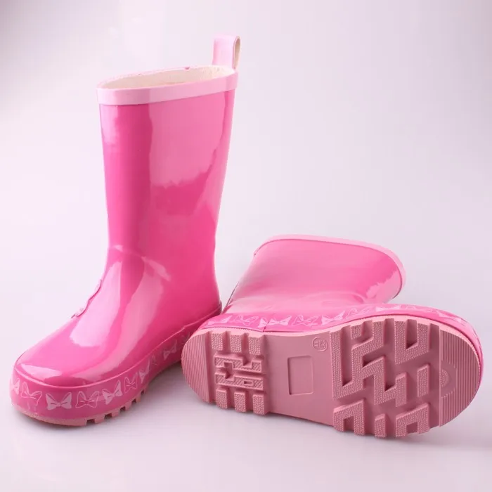 2017 новое поступление детские резиновые сапоги wellies розовая Минни обувь для
