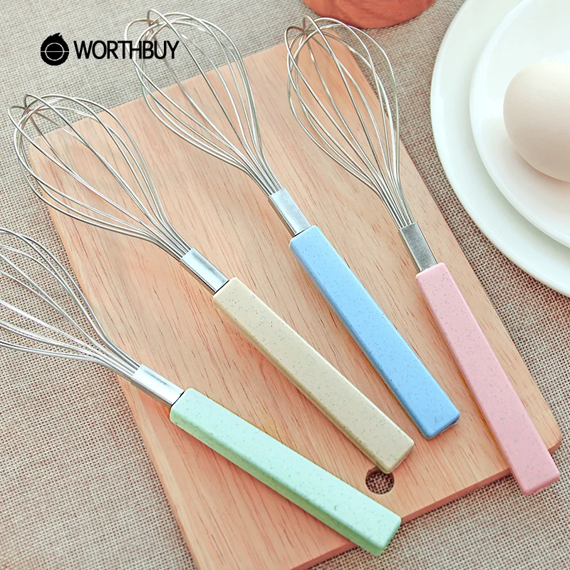 WORTHBUY Миксер для выпечки яиц из нержавеющей стали Для венчиков с ручкой пшеничной