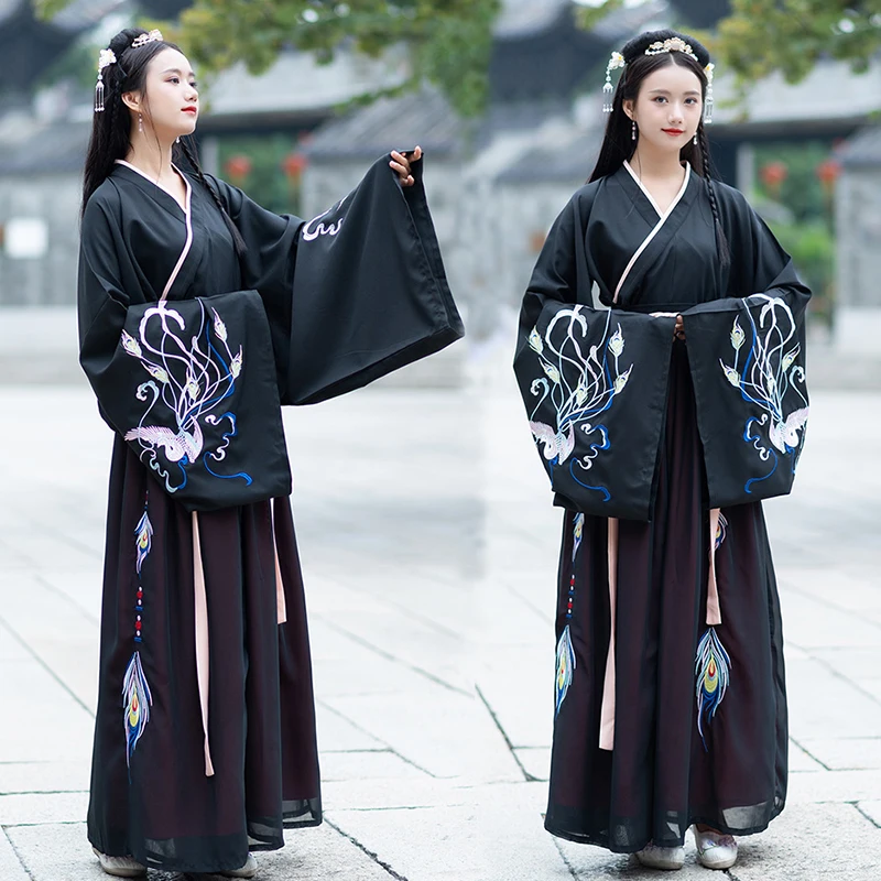 Женский костюм для танца Hanfu династии Qing платье в восточном стиле традиционная