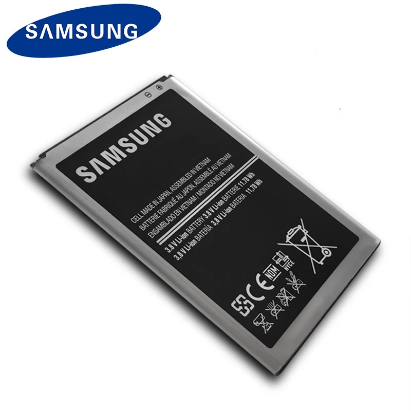 Оригинальная батарея Samsung EB595675LU для Galaxy Note 2 N7100 N7108D NOTE2 N7108 N7102 N719 Аккумуляторы