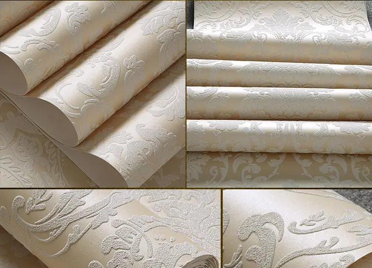 

10M Wall Paper 3D Wallpaper Roll Damask Non-woven Embossed Textured Bedroom USA