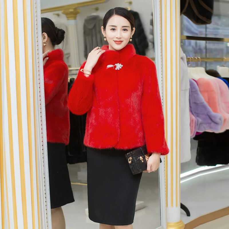 Женская Шуба из меха норки шуба натурального новинка 2017 | одежда