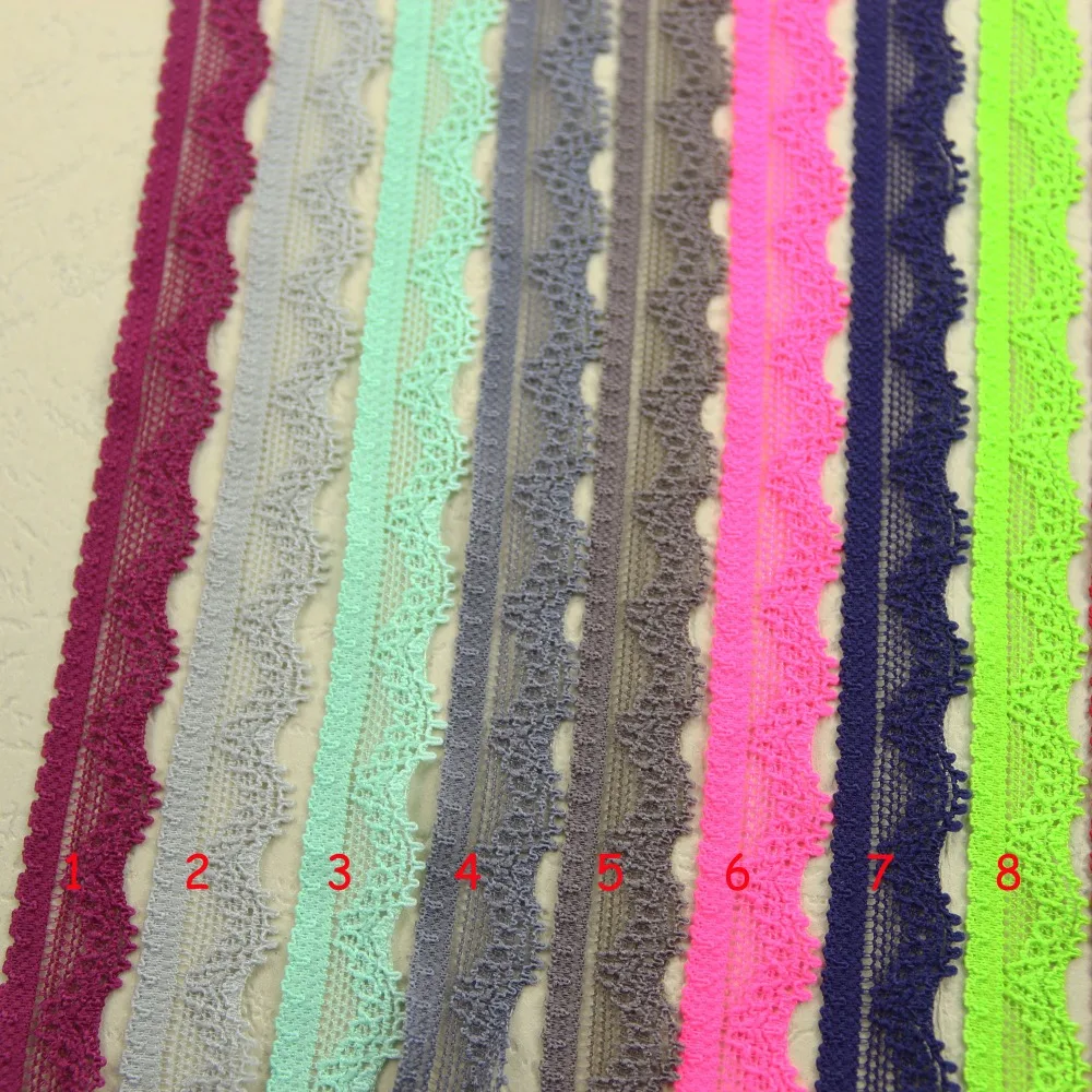 20 Yard/lot 13mm Elastic Stretch Lace Trim Clothes/garment/headband/sewing No 1-13 | Дом и сад