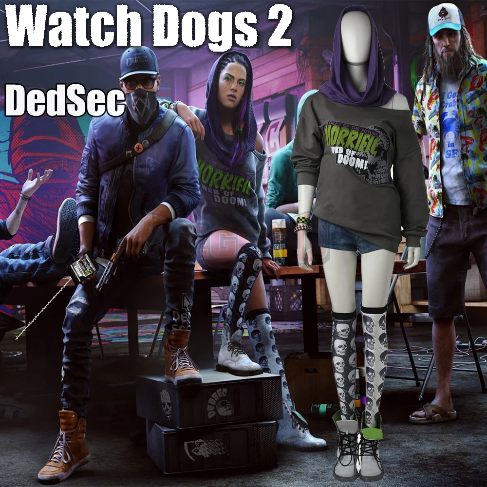 Косплей Легенда Watch_Dogs 2 DedSec Sitara Dhawan Взрослый Костюм на заказ полный комплект|cosplay