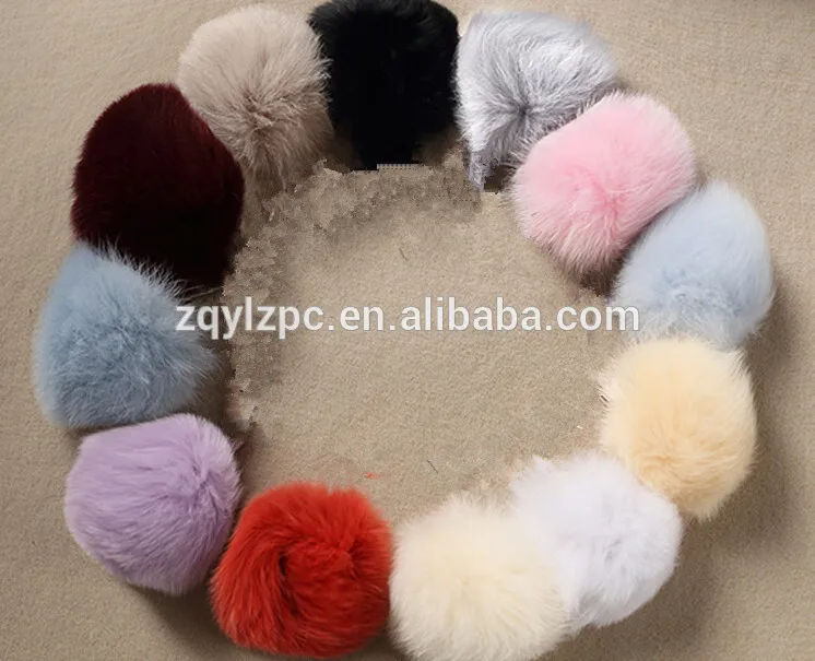 2016 красочные окрашенные индивидуальные помпоны из натурального Лисьего