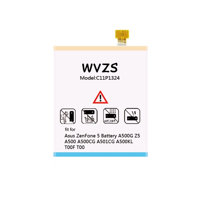 Wvzs 2900 мА/ч литий-ионный аккумулятор Батарея C11P1324 для Asus ZenFone 5 A500G Z5 A500 A500CG A501CG A500KL