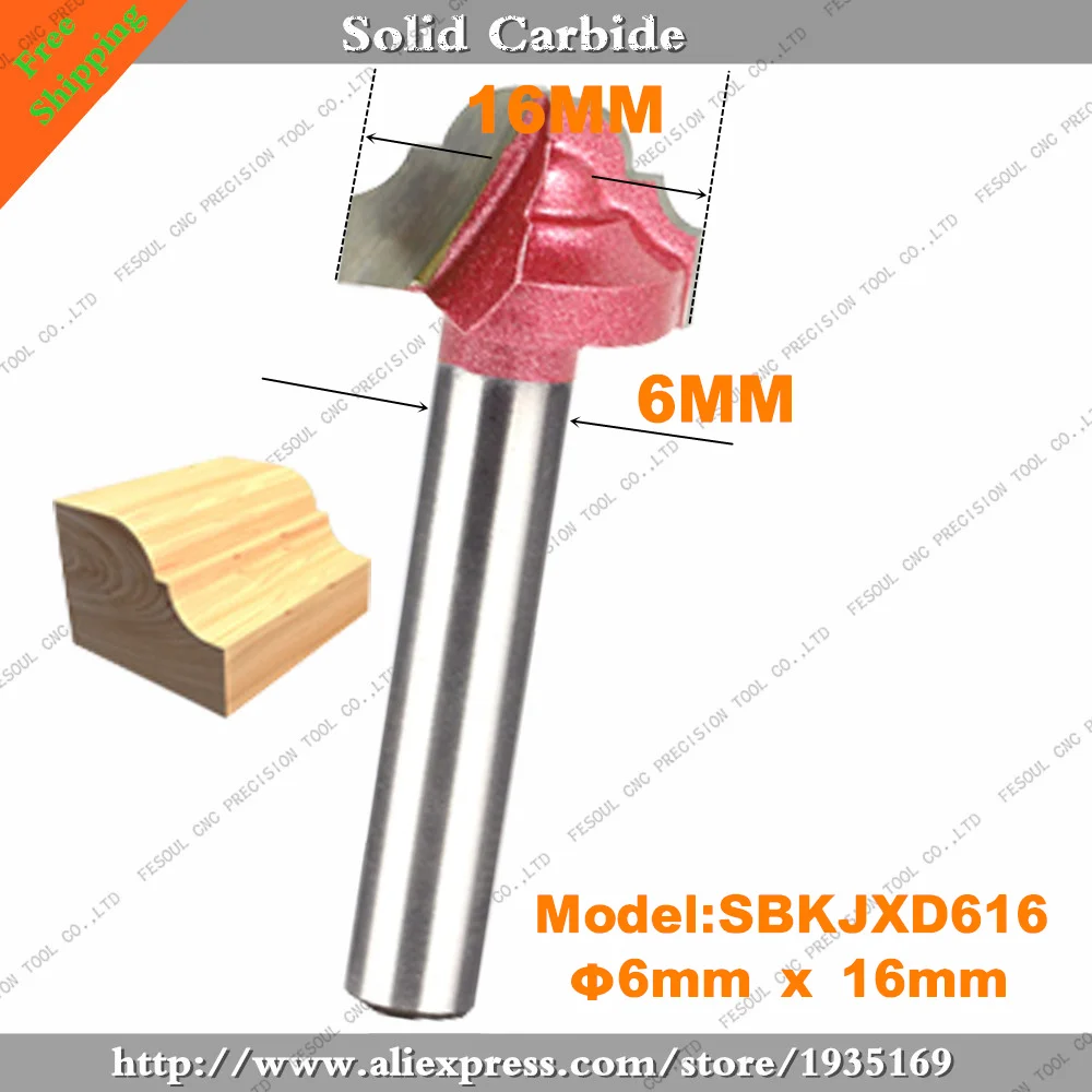 6 мм * 16 1 шт. бесплатная доставка Гравировальный 3D деревообрабатывающий Фрезерный