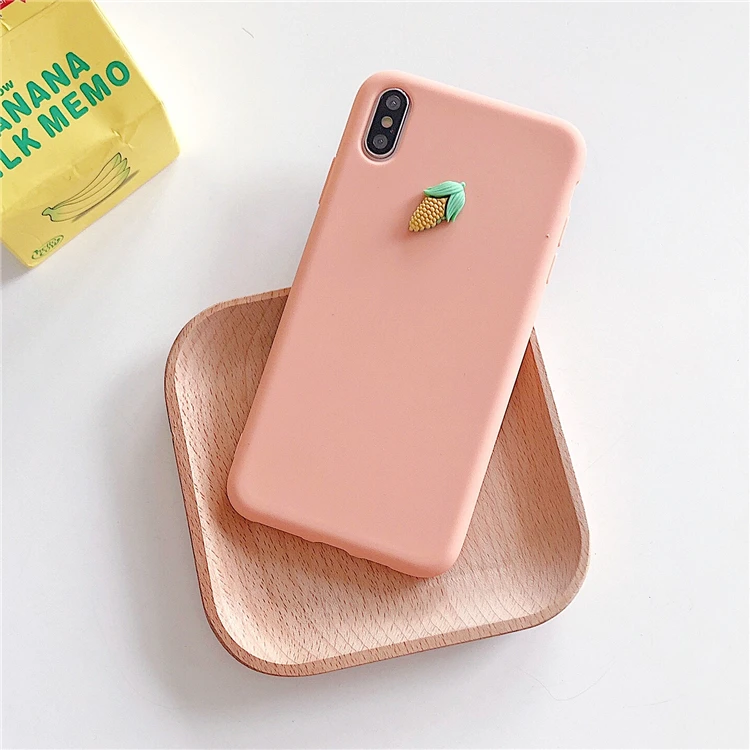 Карамельный цвет 3D фрукты чехол для телефона iphone XS Max XR X 6 S 7 8plus задняя крышка