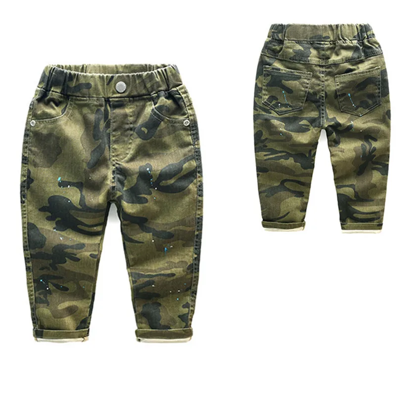 Модные джинсы для мальчиков брюки девочек Сезон весна осень От 2 до 7 лет младшего