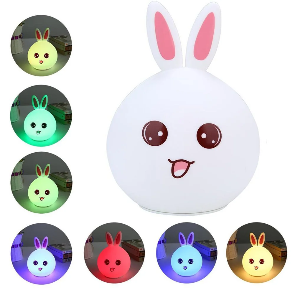 Светодиодный ночник Colofrul Rabbit для детей детская прикроватная лампа с