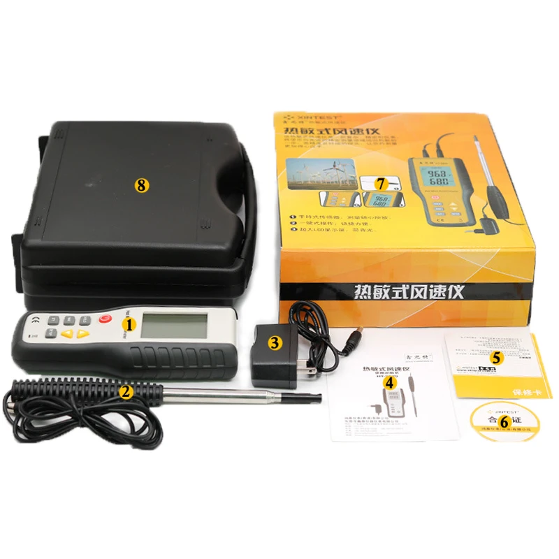 Высокочувствительный цифровой анемометр HT9829 с горячим проводом датчик скорости
