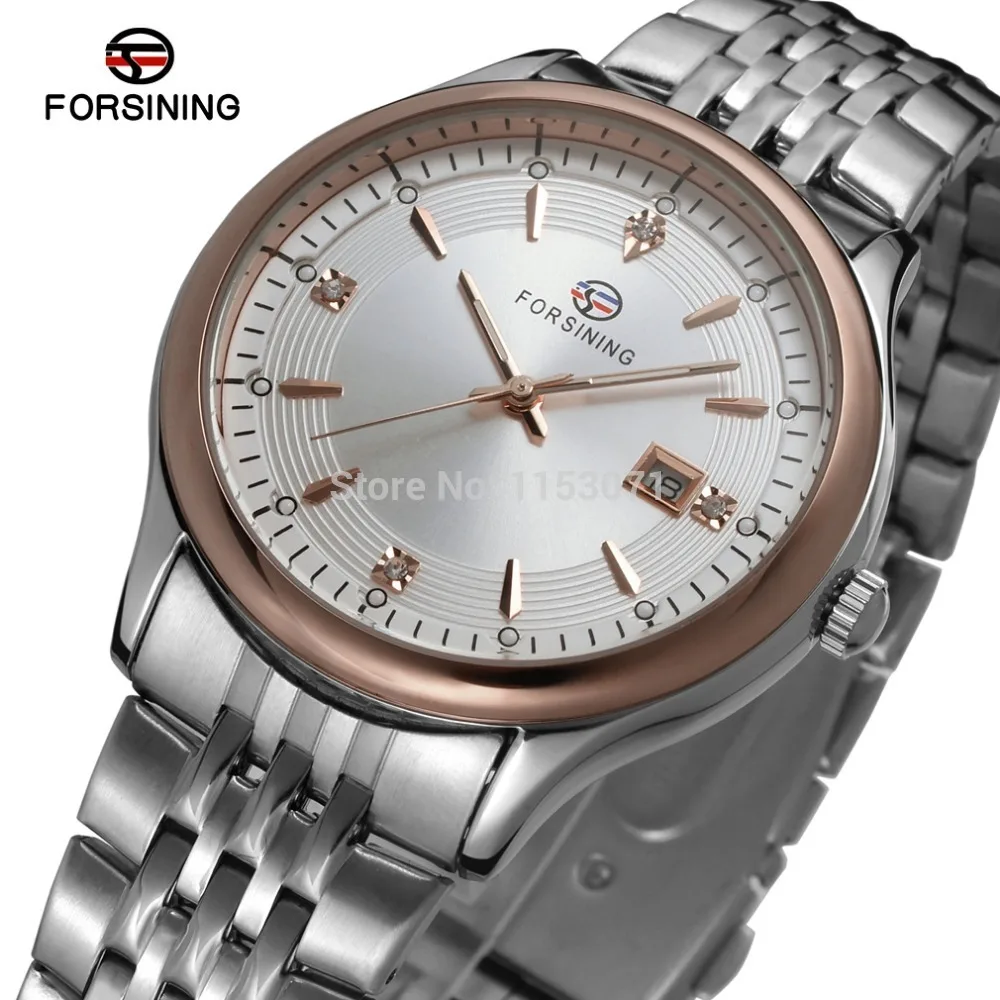 Часы наручные Forsining FSG8088Q4T3 Мужские кварцевые люксовые повседневные с браслетом