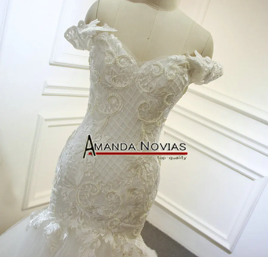 Amanda Novias новая модель свадебное платье "Русалка" бисером кружева свадебное платье