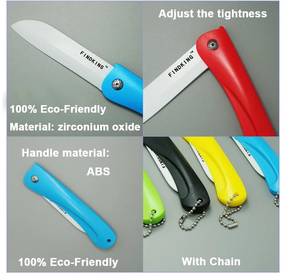 Бренд FINDKING 3 дюйма цветной экологически чистый оксид циркония складной кухонный