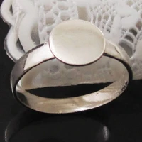 beadsnice 925 sterling silver round pad ring blank ring round top 8mm ring 24141