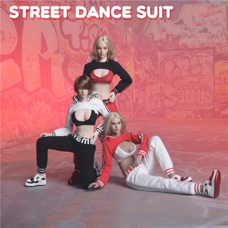 

1/6 FG059 Street Dance Suit Clothing Set with Shoes Sexy Fashion Fire Girl Toys for 12" Female PH Doll Action Figure Body