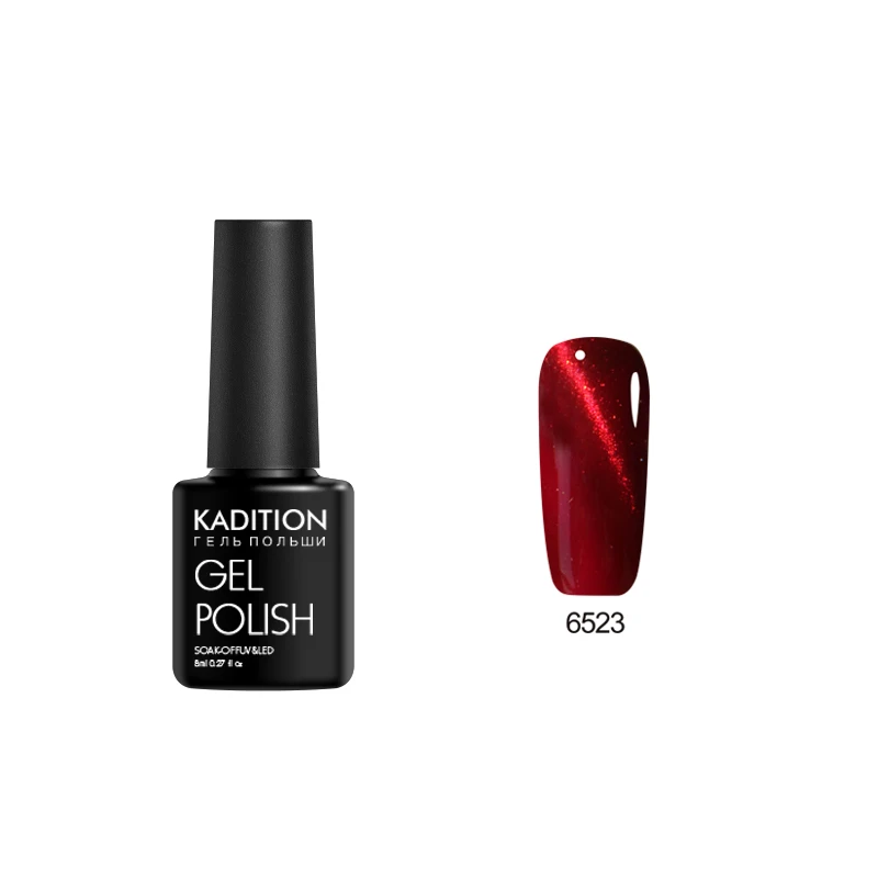 KADITION 7ml 3D Magnetic Red Cat Eye 6 Colors Long Lasting Nail Art Gel Chameleon Soak Off UV Polish Glitter Varnish | Красота и