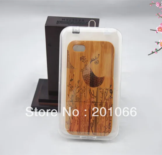 Free shipping 10pcs/ lot 2013 Newly Wooden Carving Bird Hard Cover Case for iPhone 5 Cases Bamboo Back Phone |