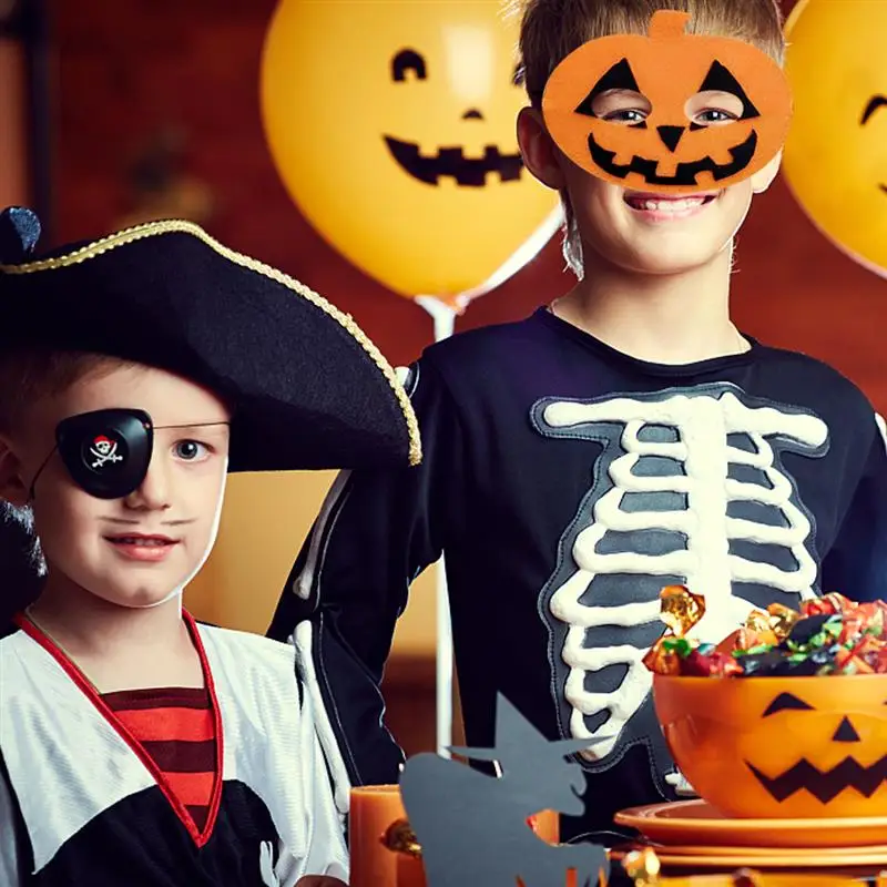 10 шт. маска на Хэллоуин мультяшный Кот Тыква Косплей Половина лица Маскарадная