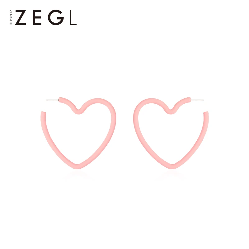 Женские серьги ZEGL love большие ярких цветов лето 2019 | Украшения и аксессуары