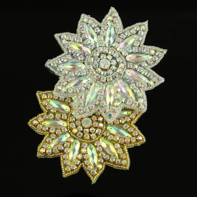 1 шт. Модная отделка ручной работы потрясающая AB оторочка с аппликацией из страз