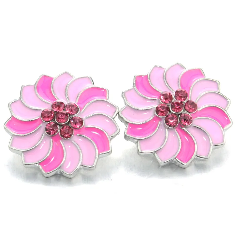 6 Colour flower Mix 10pcs/lot delicateness snap jewellery paint buttons 18mm bracelets for women 010202 | Украшения и аксессуары
