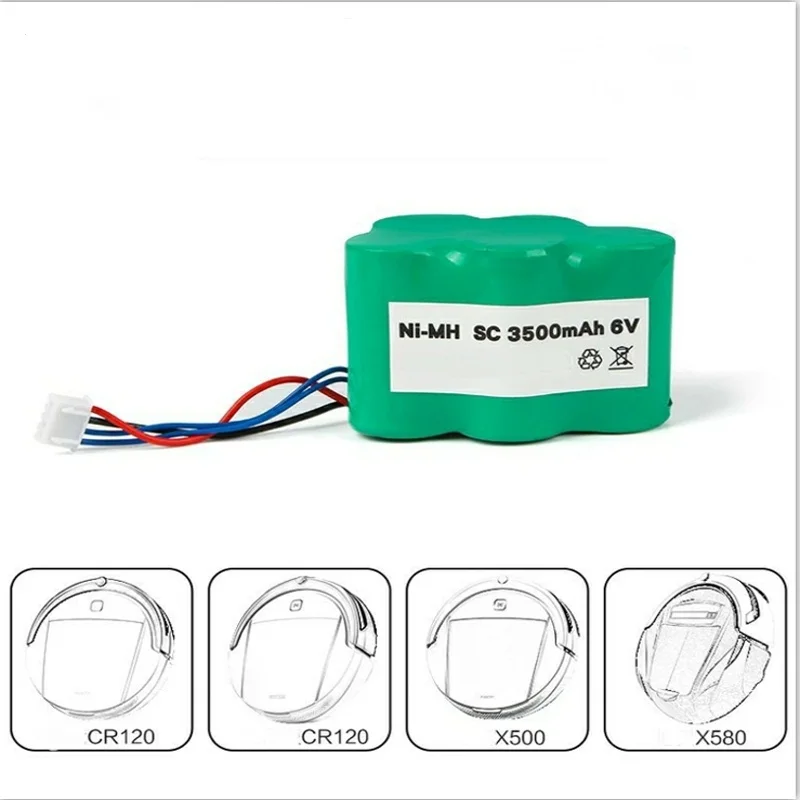 

4 шт./лот 6В 3500 мАч запасная батарея Для Ecovacs Deepoo D73 D76 D62 D63 D65 D66 D68 D77 D79 730 760 TBD71 Аккумулятор для робототехники