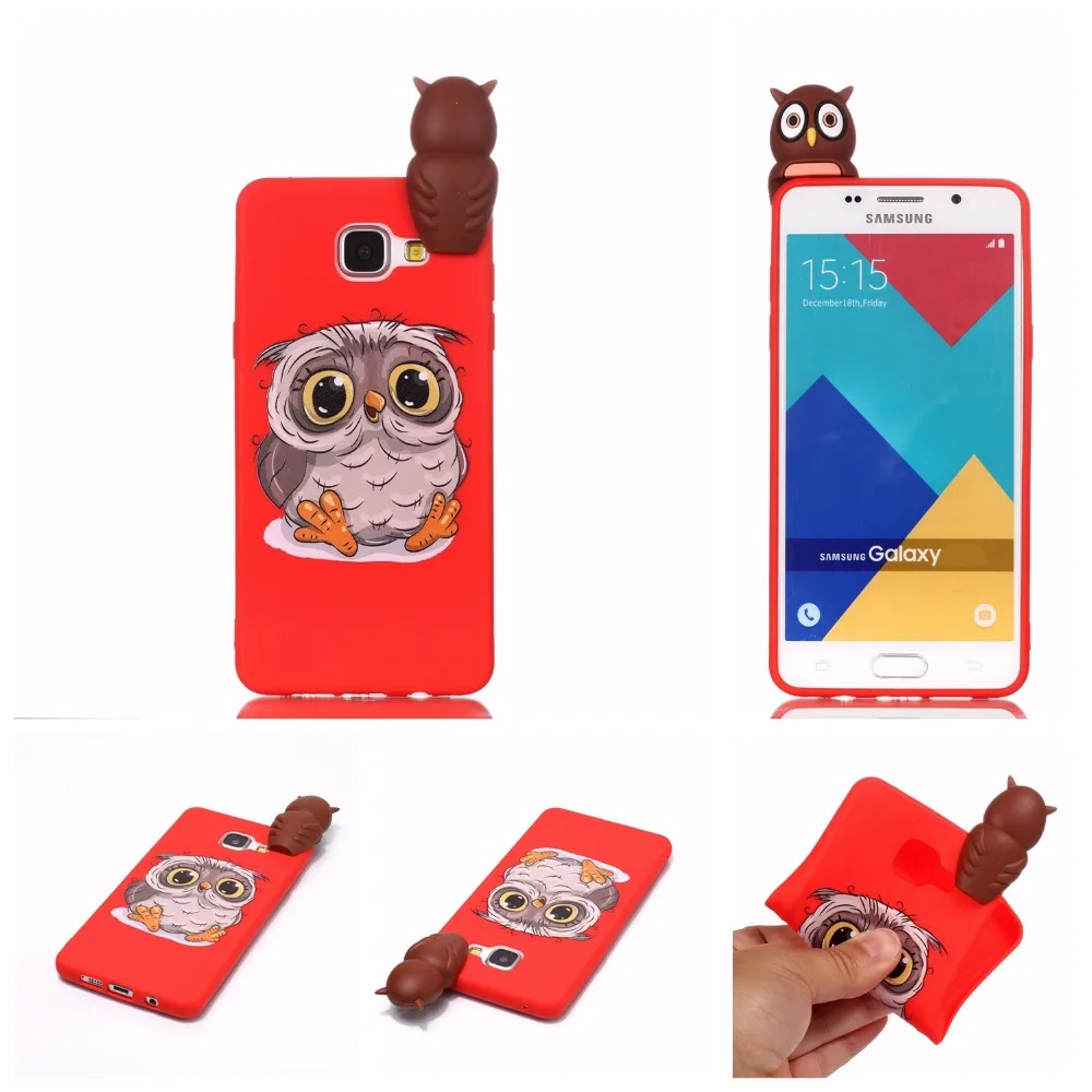 Чехол для Samsung Galaxy A3 2016 A310 3D Мягкий силиконовый чехол мультяшный телефона