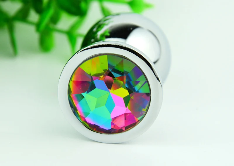 M Size Metal Booty Beads Butt Plug Adult Anal Toys Steel Plated Jeweled Stopper Sex Products |
