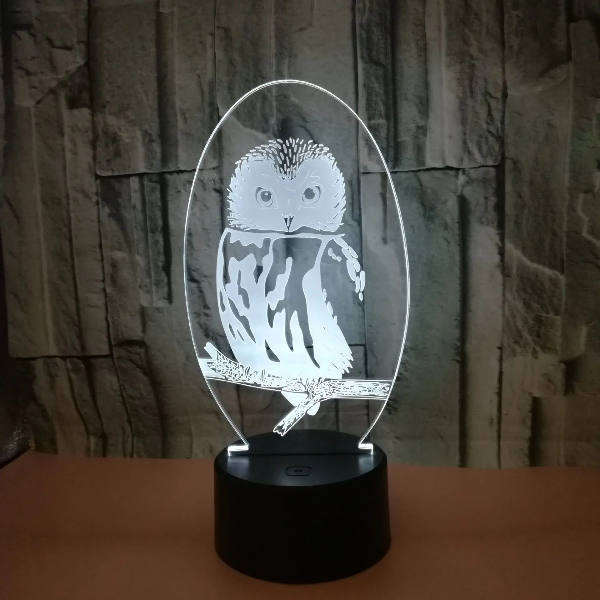 

Owl Colorful 3d Small Remote Touch Table Lamps For Living Room Led Gift Atmosphere 3d Small Table Lamp Customization Night Light