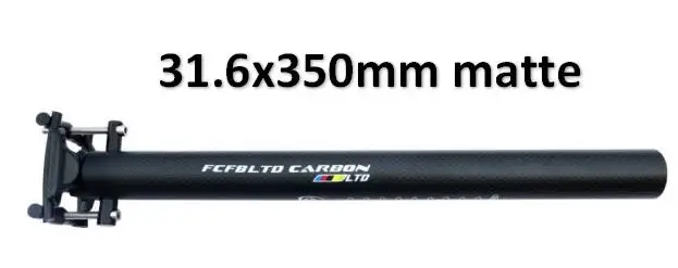 31.6x350mm FCFB карбоновый Подседельный штырь 27,2/30,8/31,6/33,9/34,9 MTB велосипедная подседельная труба трубка полностью карбоновый Подседельный штырь из углеродного MTB матовый XXX next - Цвет: 31.6x350mm