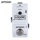 Петлевая педаль для электрогитары ammoon AP-09 Nano Series Looper True Bypass неограниченное время записи за 10 минут с USB-кабелем