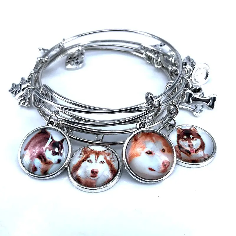 Новинка 2018 яркий браслет в виде собаки из Аляски регулируемый размер подвеска