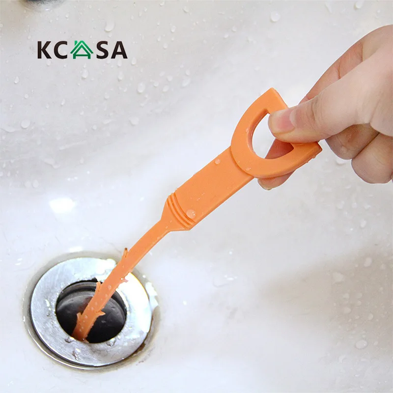 KCASA пластиковая раковина дренаж трубопровод крюк для очистки волос инструмент для кухни чистящие принадлежности Кухонные инструменты Гаджеты