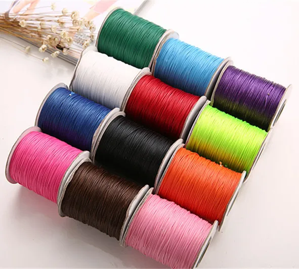 0.5mm  170m/roll (200yard/lot) Mixed Color Waxed  line Bead Cord Thread Line 15 Colors Jewelry Cord Jewelry Making
