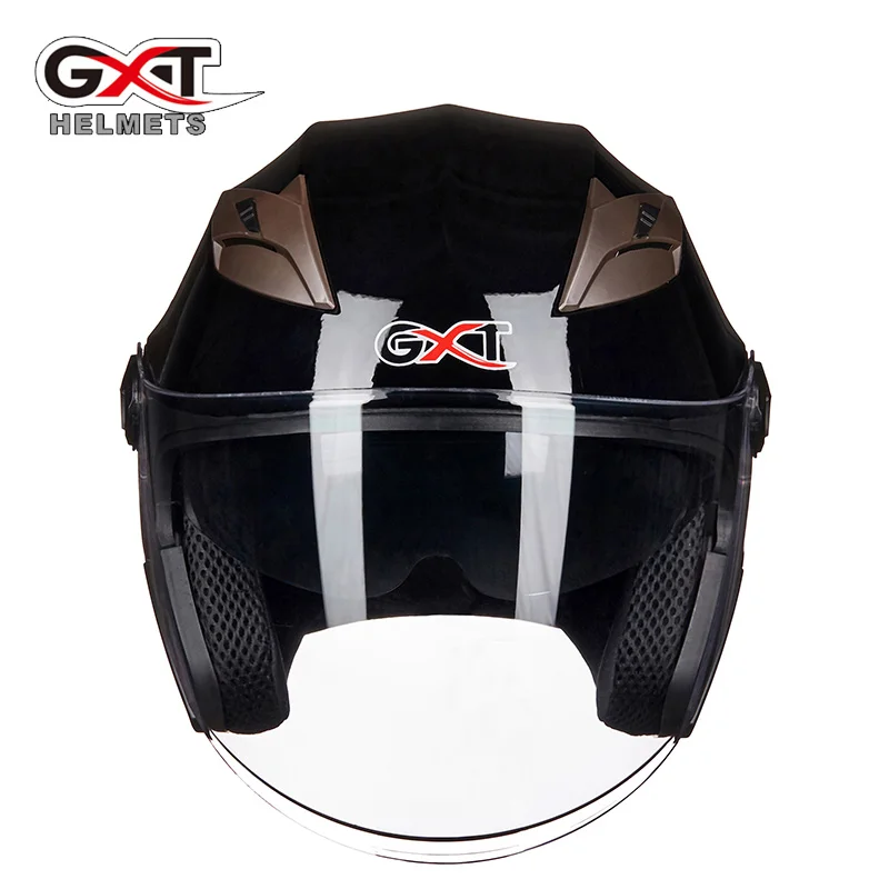 Летний Новый GXT двойной объектив мотоциклетные шлемы половина лица